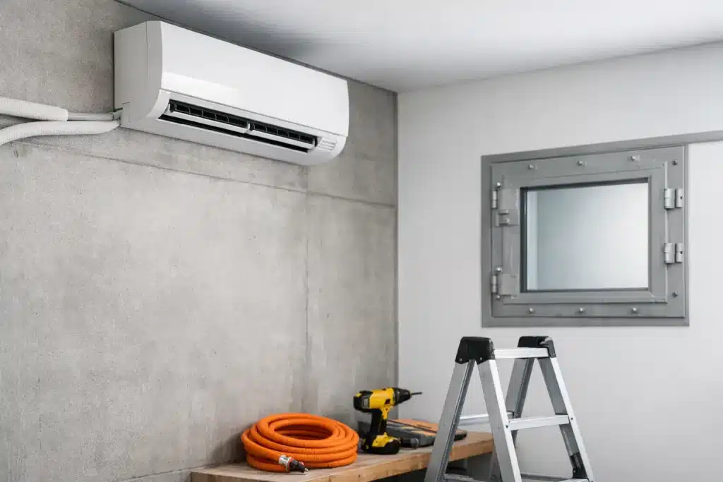 התקנת מזגן בחדר ממד - אילוסטרציה של מזגן בממד