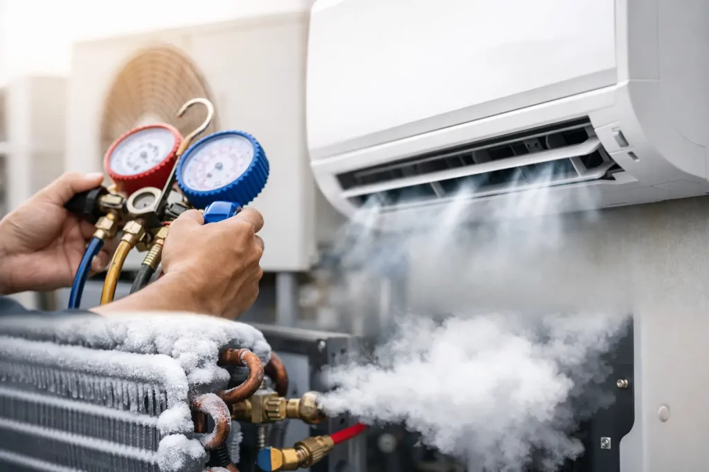 סימנים לבעיית גז במזגן אינוורטר